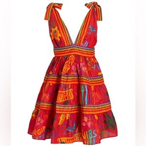 FARM Rio Good Vibes Tie Shoulder Dress size Small NWT